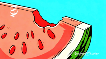 Ilustrasi sepotong buah semangka - sukabumiheadline.com