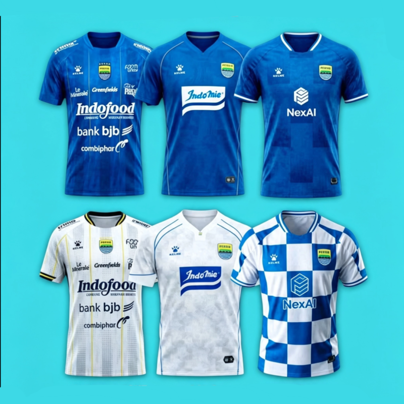Jersey Persib di ASEAN Club Championship Shopee Cup 2026/2027 (kanan) - Ist