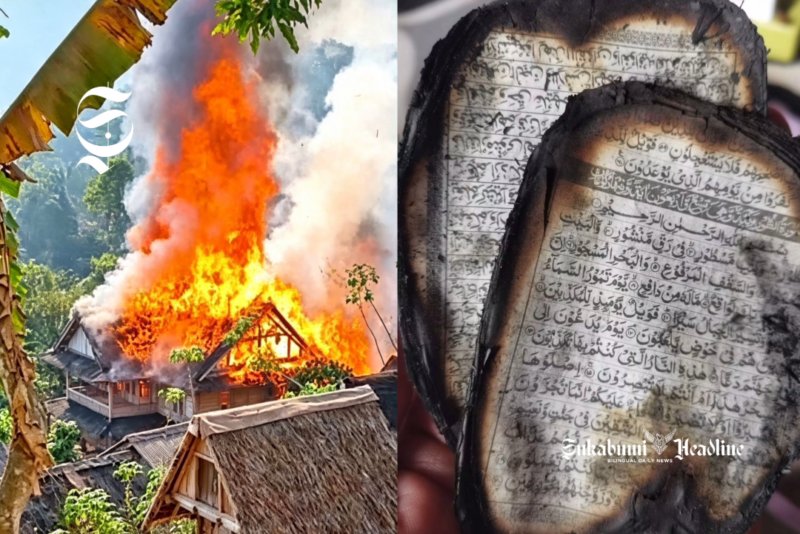 Rumah Sekretaris Desa Sinar Resmi terbakar - Kasepuhan Sinarresmi