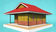 Desain rumah bantuan Human Initiative (HI) dan Internationale Humanitaire Hulporganisatie (IHH) Belanda di Sukabumi - Dok. HI
