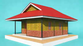 Desain rumah bantuan Human Initiative (HI) dan Internationale Humanitaire Hulporganisatie (IHH) Belanda di Sukabumi - Dok. HI