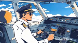 Ilustrasi kapten pilot Indonesia di kokpit pesawat - sukabumiheadline.com