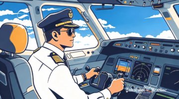 Ilustrasi kapten pilot Indonesia di kokpit pesawat - sukabumiheadline.com
