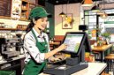 Ilustrasi kasir sedang menghitung pembelian dan pajak - sukabumiheadline.com