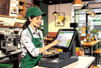 Ilustrasi kasir sedang menghitung pembelian dan pajak - sukabumiheadline.com