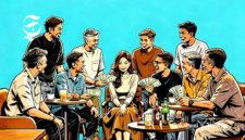 Ilustrasi perempuan dikelilingi laki-laki - sukabumiheadline.com