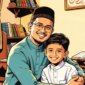 Ilustrasi pria dewasa memeluk anak laki-laki - sukabumiheadline.com