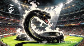 Ilustrasi ular raksasa dalam stadion - sukabumiheadline.com