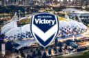 Logo Melbourne Victory FC dengan latar Melbourne Rectangular Stadium - Ist