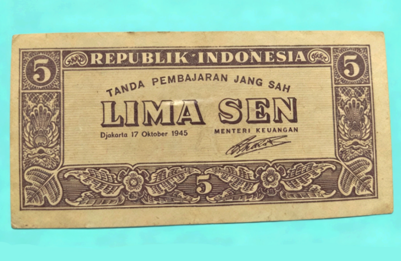 Oeang Republik Indonesia pecahan 5 sen - Ist