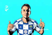Pemain Persib Bandung, Luka Menalo - Ilustrasi sukabumiheadline.com