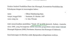 Surat Keterangan dari Kemendikbud tentang Ijazah Gibran Rakabuming Raka - Tere Liye